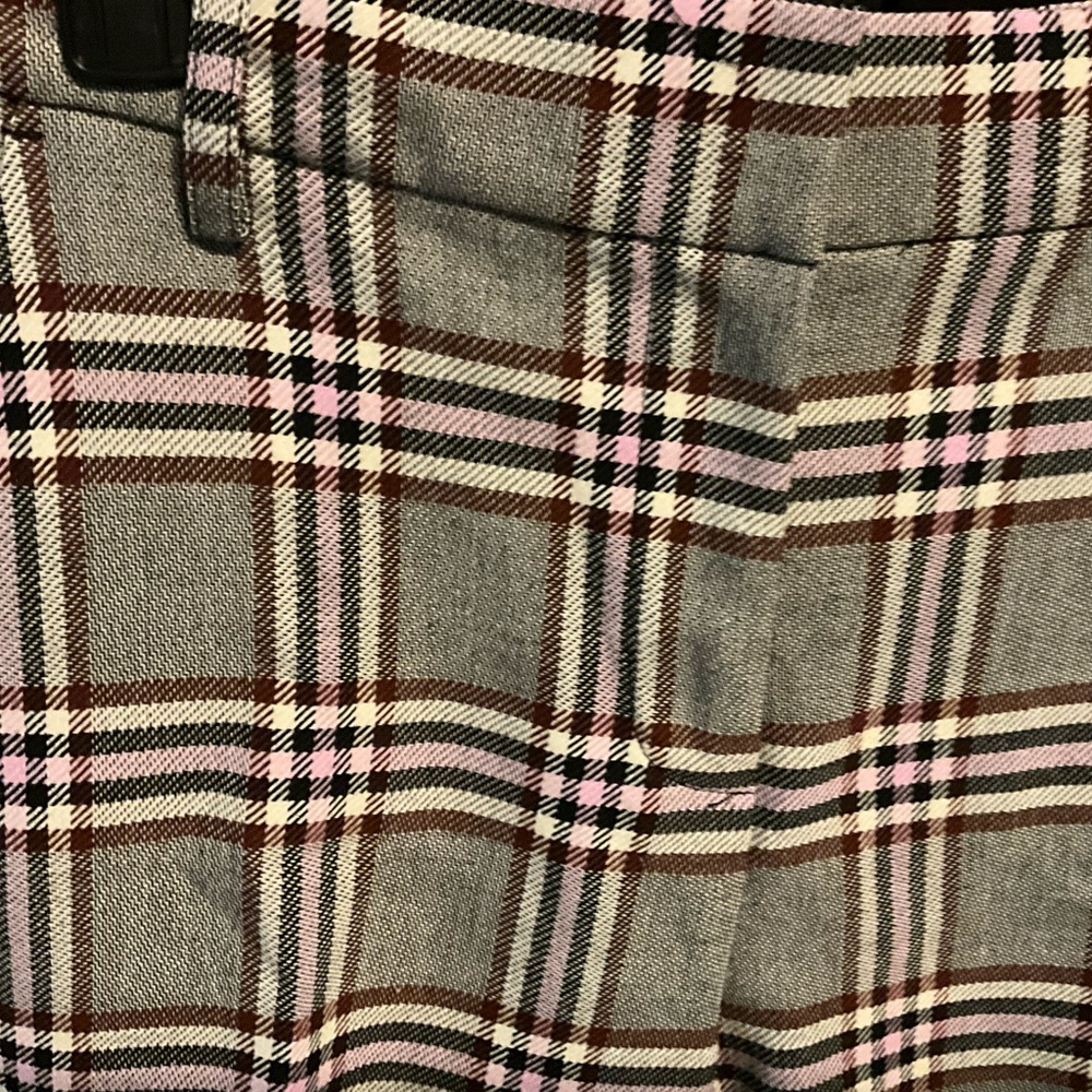 Derek Lam Plaid Trousers in Pink and Black